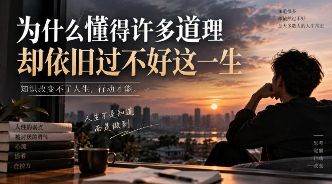 某社群精选文：为什么懂得许多道理却依旧过不好这一生？-翌晨科技网