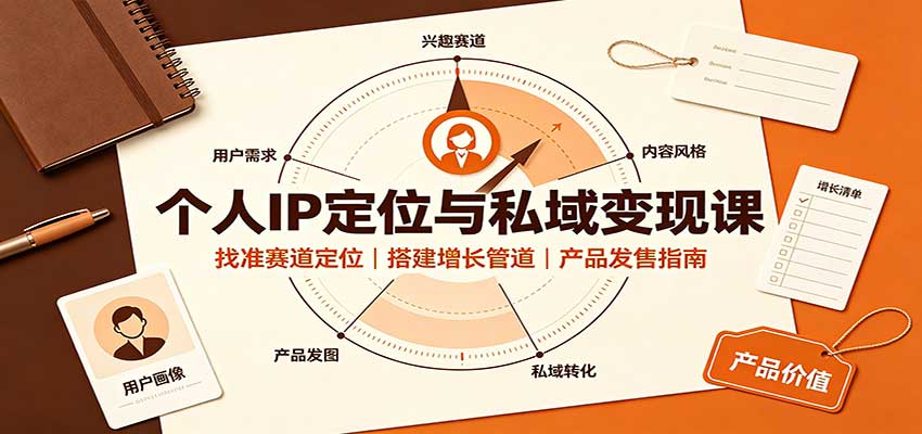 个人IP定位与私域变现课：找准赛道定位，搭建增长管道，产品发售指南-翌晨科技网