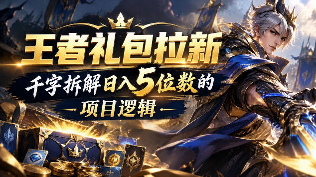 王者游戏礼包拉新_千字拆解日入5位数的项目逻辑-翌晨科技网