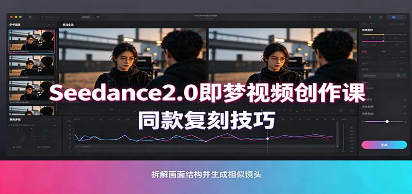 Seedance2.0即梦视频创作课：剧本式视频制作，同款复刻技巧，多行业案例落地教学-翌晨科技网