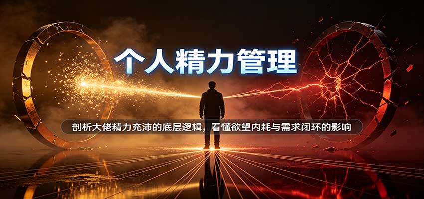 个人精力管理:剖析大佬精力充沛的底层逻辑,看懂欲望内耗与需求闭环的影响-翌晨科技网
