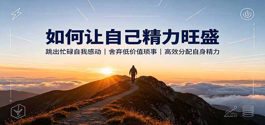 如何让自己精力旺盛:跳出忙碌自我感动,舍弃低价值琐事,高效分配自身精力-翌晨科技网