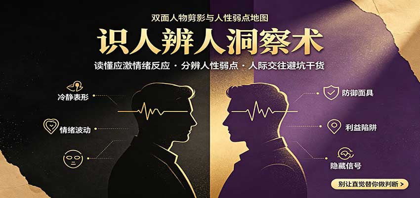 识人辨人终极心法:读懂应激情绪反应,分辨人性弱点,人际交往避坑干货-翌晨科技网