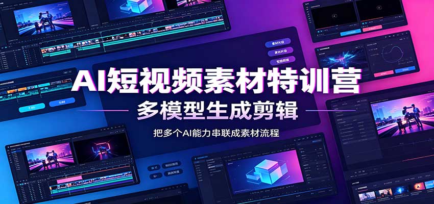 AI短视频素材特训营：Codex本地部署实操，多模型生成剪辑，爆量素材挖掘教学-翌晨科技网