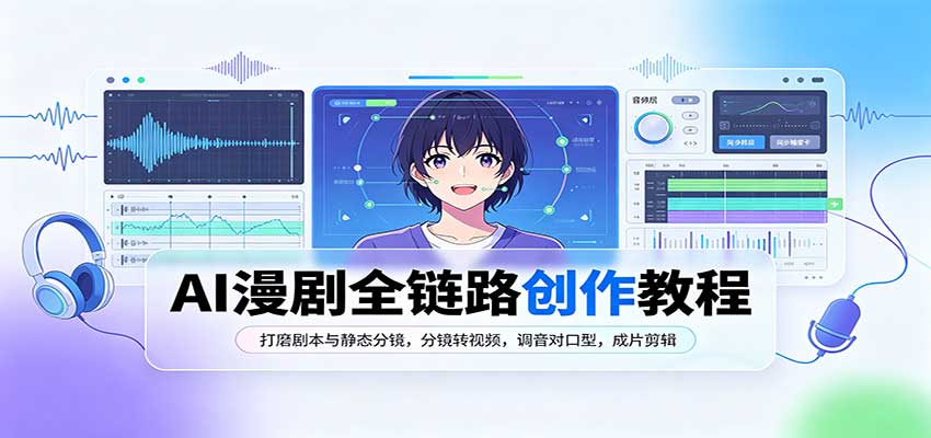 AI漫剧全链路创作教程：打磨剧本与静态分镜，分镜转视频，调音对口型，成片剪辑-翌晨科技网