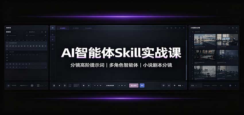 AI智能体Skill实战课：分镜高阶提示词，多角色智能体，小说剧本分镜-翌晨科技网