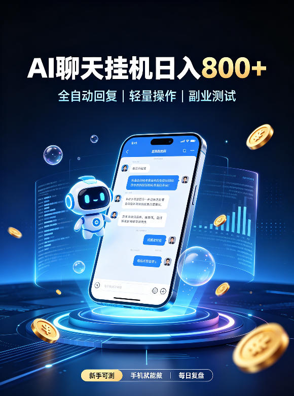 AI聊天挂G项目，日入800+，适用个人副业，工作室矩阵操作，无需真人实时值守【揭秘】-翌晨科技网