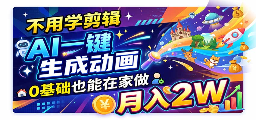 AI动画彻底爆了！一单500~800，全程派单，小白也能月入2W+-翌晨科技网