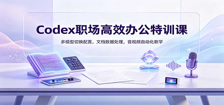 Codex职场高效办公特训课：多模型切换配置，文档数据处理，音视频自动化教学-翌晨科技网