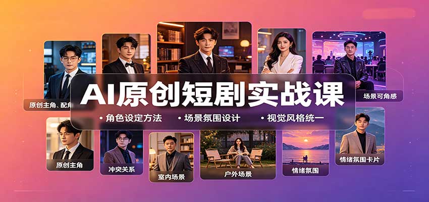 AI原创短剧实战课：从零搭建短剧创作全流程，批量产出可上线剧本-翌晨科技网