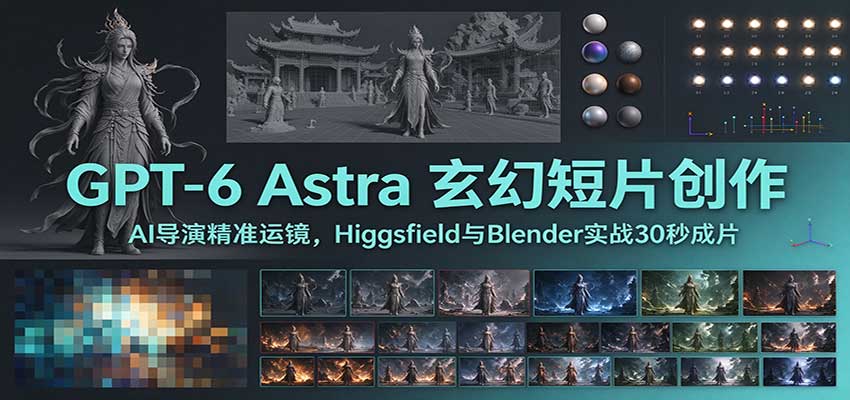 GPT-6 Astra 玄幻短片创作：AI导演精准运镜，Higgsfield与Blender实战30秒成片-翌晨科技网