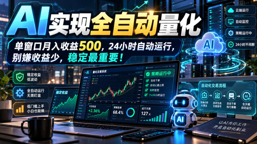 （21163期）AI全自动量化项目，长期稳定可落地，0门槛躺赚稳定项目！-翌晨科技网