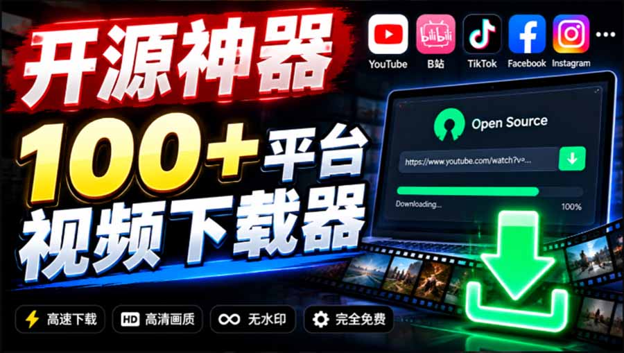 （20796期）YouTube、B站超100+平台视频免费下载， 超级好用，多平台免费开源热门视频下载器 ytDownloader-翌晨科技网