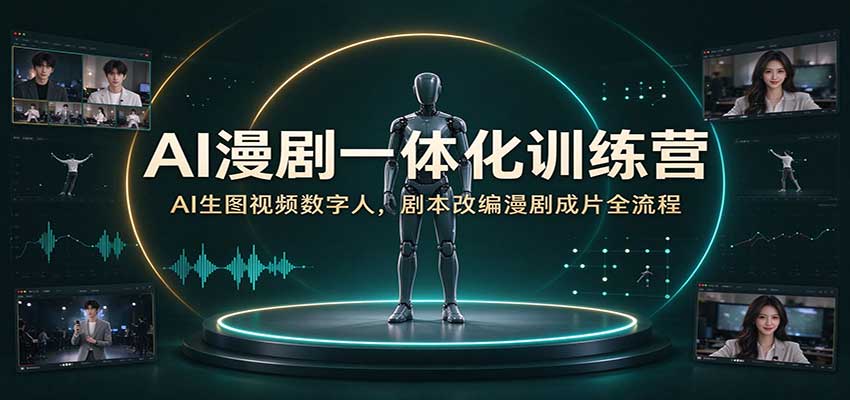 AI漫剧一体化训练营：AI生图视频数字人，剧本改编漫剧成片全流程-翌晨科技网
