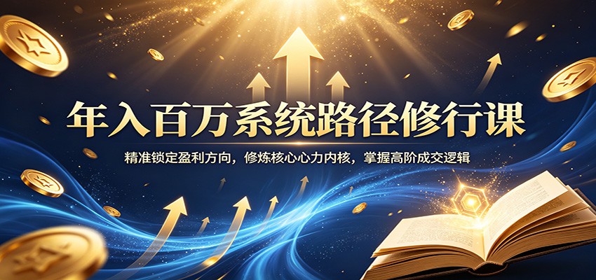 年入百万系统路径修行课：精准锁定盈利方向，修炼核心心力内核，掌握高阶成交逻辑-翌晨科技网