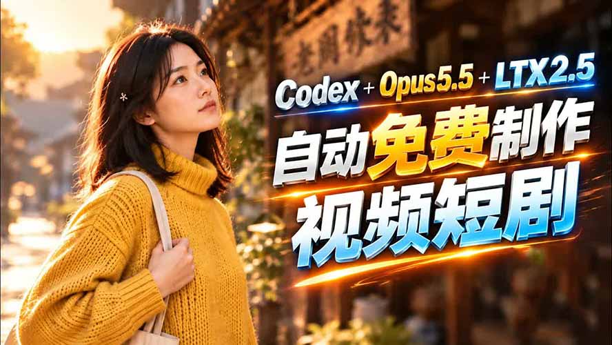 （21266期）Codex 出图 + 免费 LTX-2.5 生成视频，Claude Opus 5.5 全自动剪出 1 分钟情感短剧《停了的表》-翌晨科技网