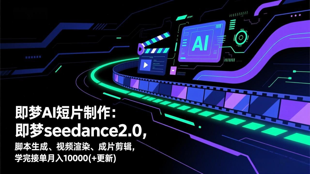 （17969期）即梦AI 短片制作(更新)：即梦seedance2.0，脚本生成、视频渲染、成片剪辑，学完接单月入10000+-翌晨科技网