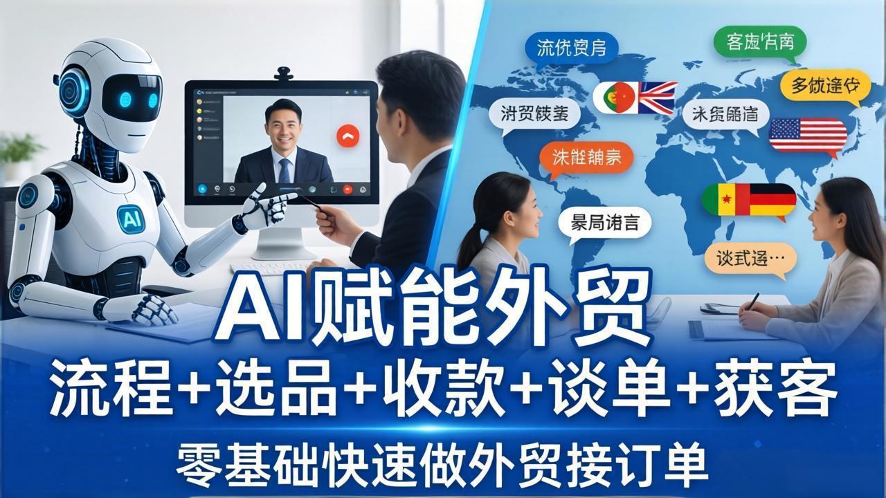 （17930期）外贸+AI实战课：流程+选品+收款+谈单+获客，零基础快速做外贸接订单-翌晨科技网