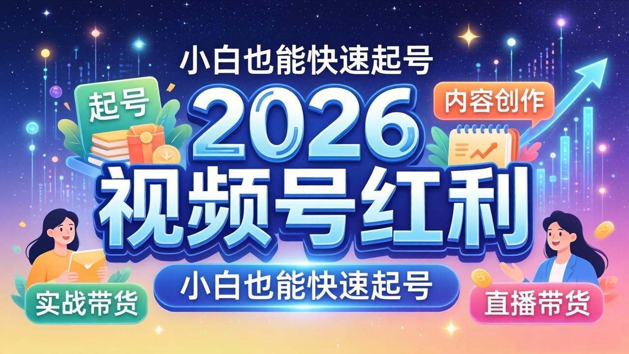 (18222期)2026视频号红利实战营,大佬亲授起号、内容、直播、IP、投流、私域、矩阵全套落地打法-翌晨科技网