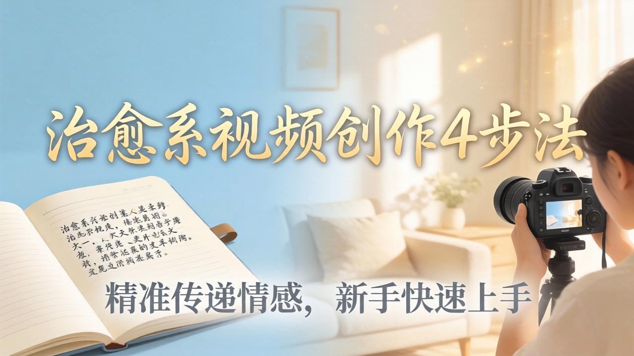 （18165期）治愈系视频创作4步法：从文案打磨到画面呈现，精准传递情感，新手快速上手出优质内容-翌晨科技网