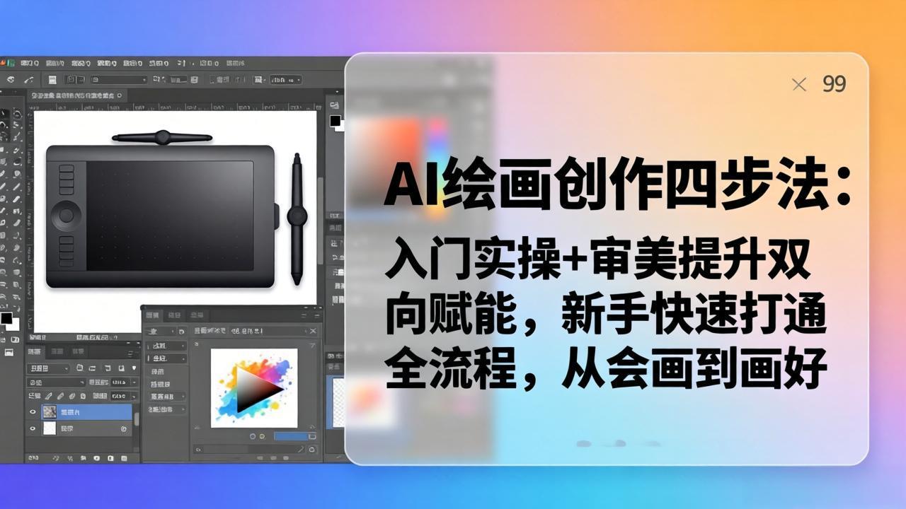 （18166期）AI绘画创作四步法：入门实操+审美提升双向赋能，新手快速打通全流程，从会画到画好-翌晨科技网