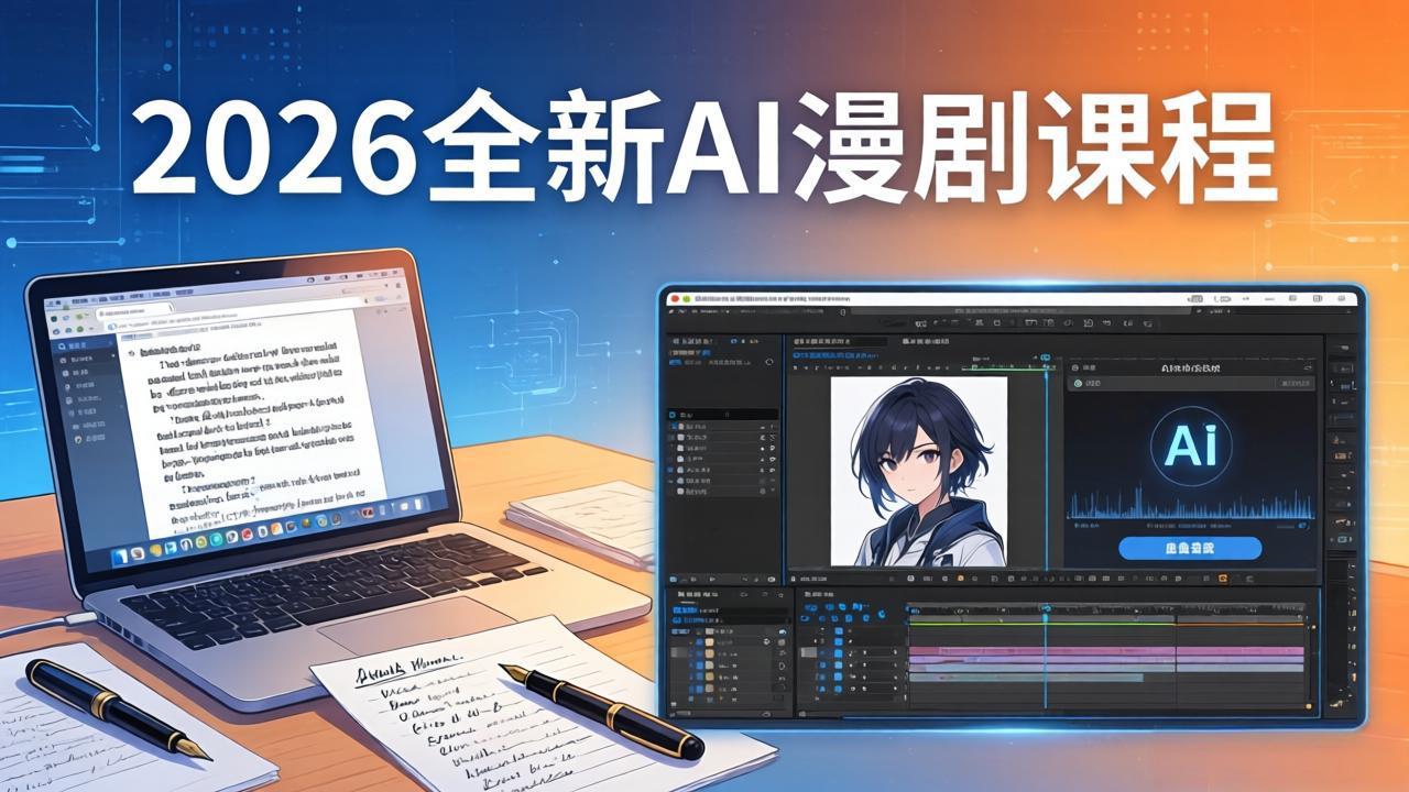 （17893期）2026全新AI漫剧课程：覆盖创作全链路，教你写作分镜剪辑配音一站式打造漫剧作品-翌晨科技网