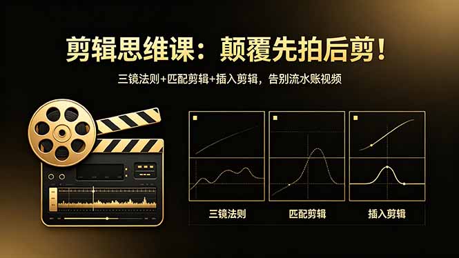 （18285期）剪辑思维课：颠覆先拍后剪！三镜法则+匹配剪辑+插入剪辑，告别流水账视频-翌晨科技网