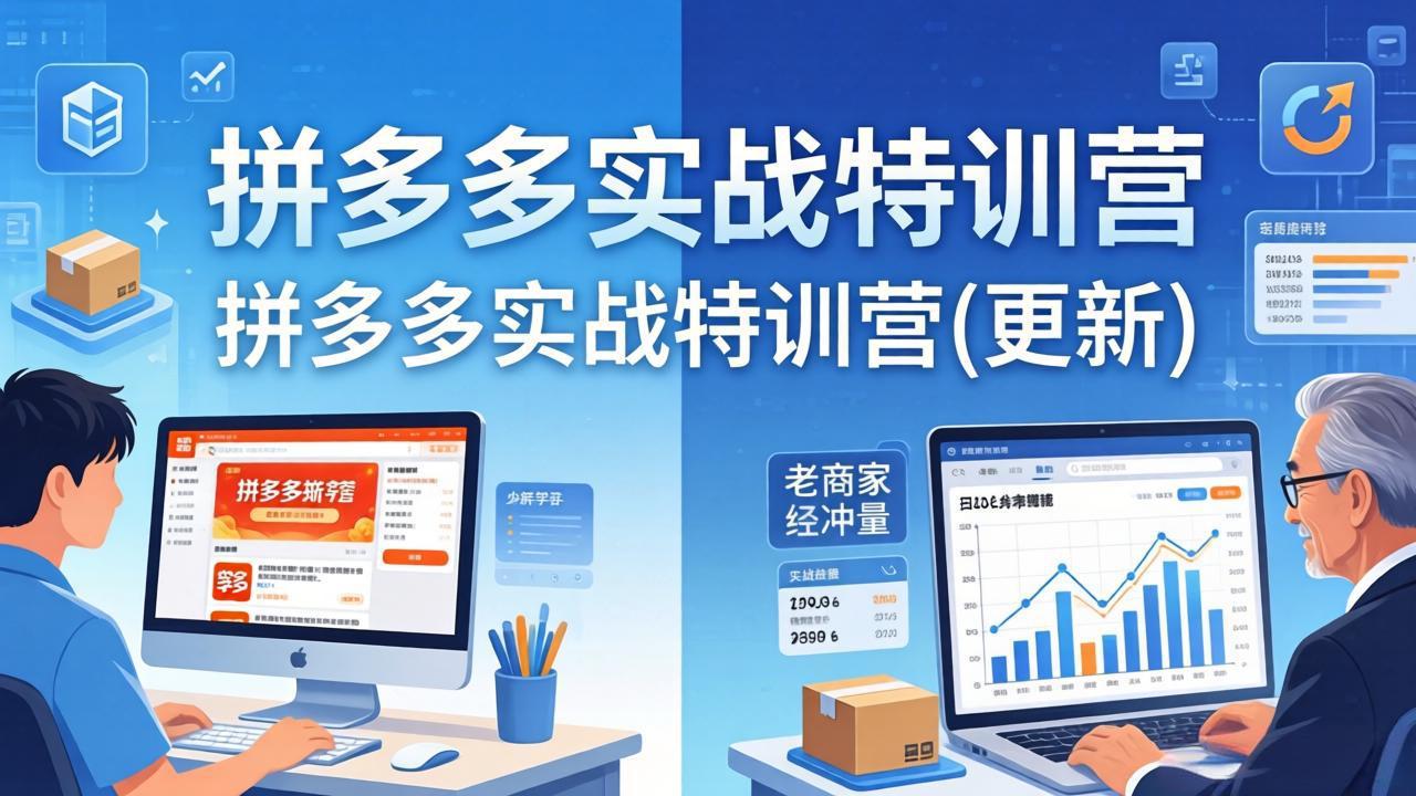 （17975期）拼多多实战特训营(更新4月)：不管是新手入门或老商家冲量，都有实操方法，跟着学，少走弯路-翌晨科技网