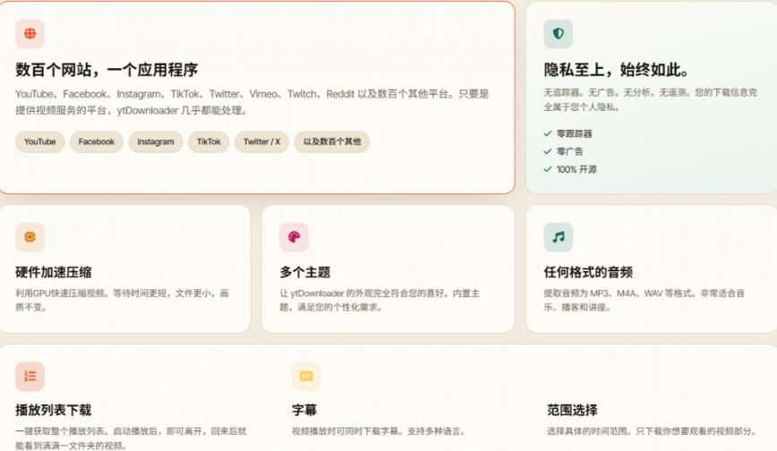 图片[4]-YouTube、B站超100+平台视频免费下载，超级好用，多平台免费开源热门视频下载器ytDownloader-翌晨科技网