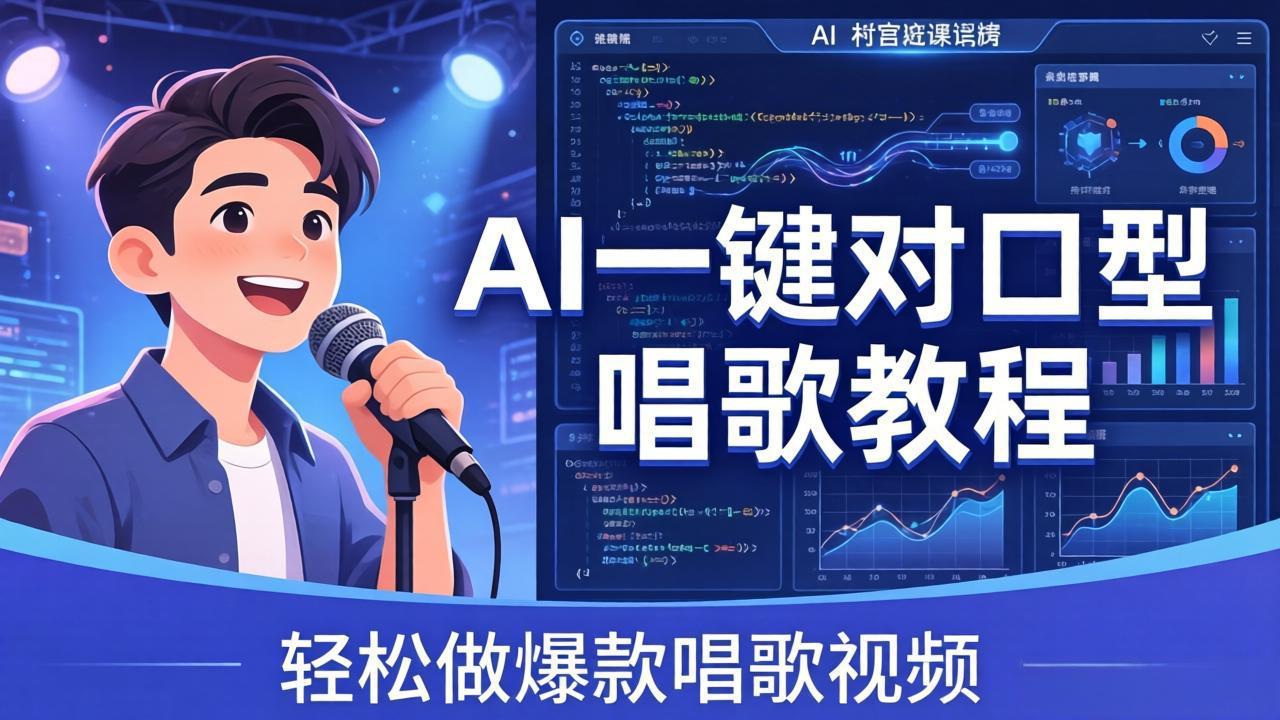 （18118期） AI一键对口型唱歌教程：零基础也能学，素材准备+模型训练+音色转换，轻松做爆款唱歌视频-翌晨科技网