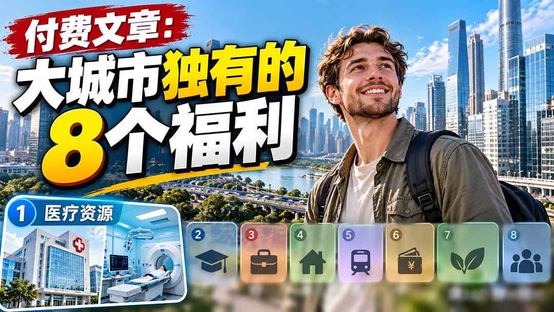 （20848期）付费文章：大城市独有的8个福利-翌晨科技网