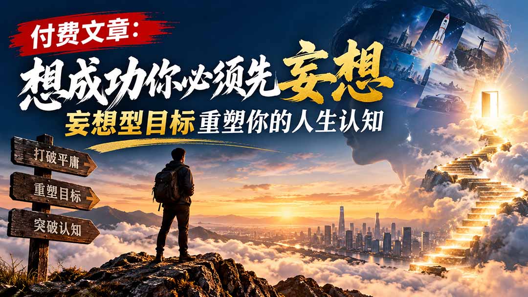 （21078期）付费文章：想成功你必须先妄想，妄想型目标重塑你的人生认知-翌晨科技网