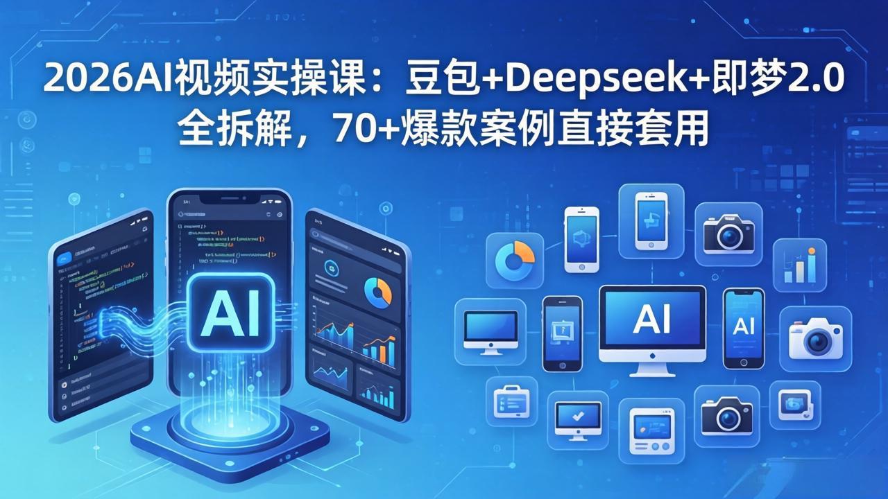 （18263期）2026AI视频实操课：豆包+Deepseek+即梦2.0全拆解，70+爆款案例直接套用-翌晨科技网