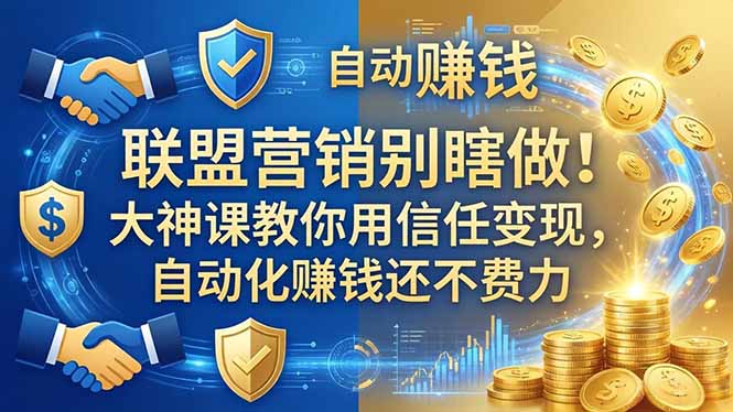 （18242期）联盟营销别瞎做！大神课教你用信任变现，自动化赚钱还不费力【原创双语字幕】-翌晨科技网