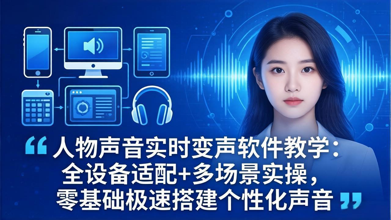 （18120期）人物声音实时变声软件教学：全设备适配+多场景实操，零基础极速搭建个性化声音-翌晨科技网