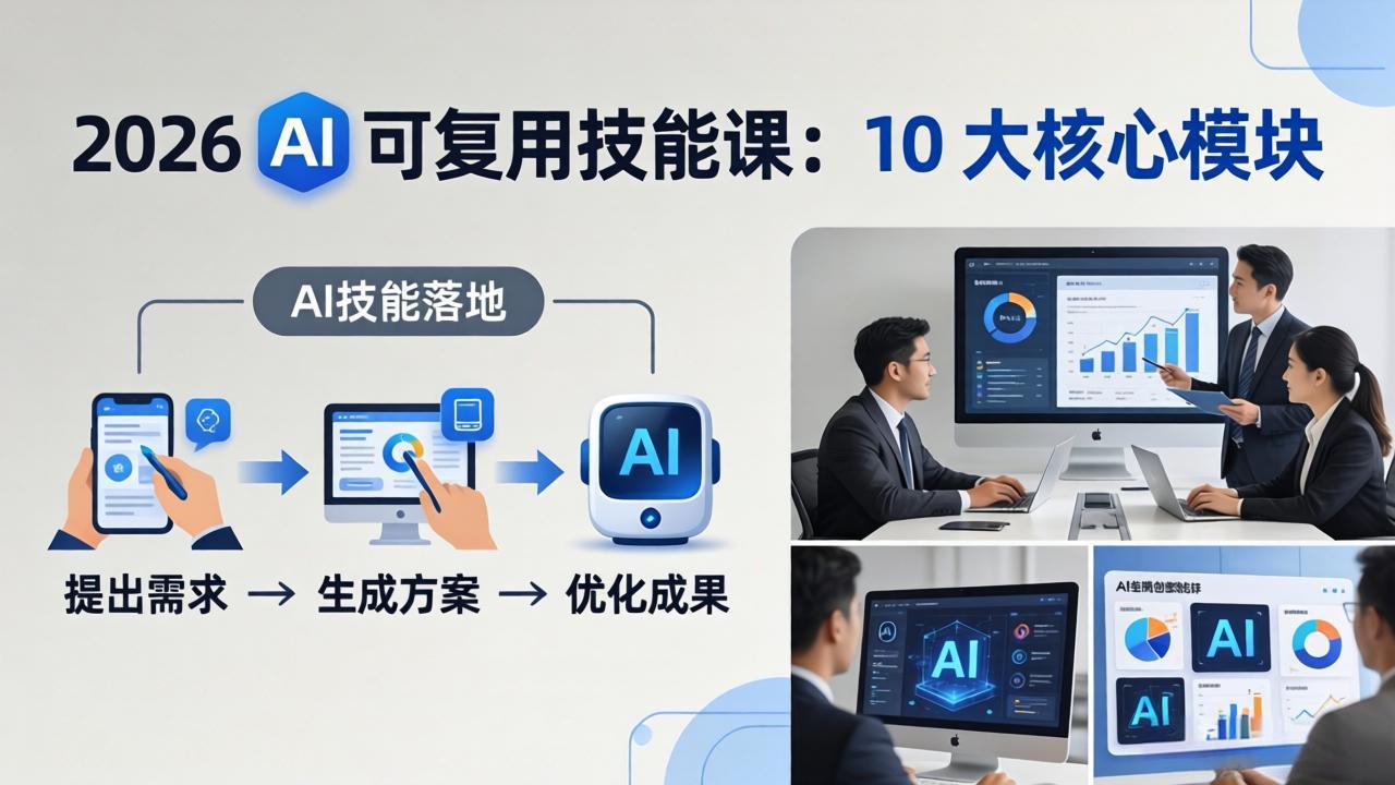（17894期）2026AI可复用技能-4月新课：10大核心模块，手把手教你把AI用进工作、产出成果-翌晨科技网