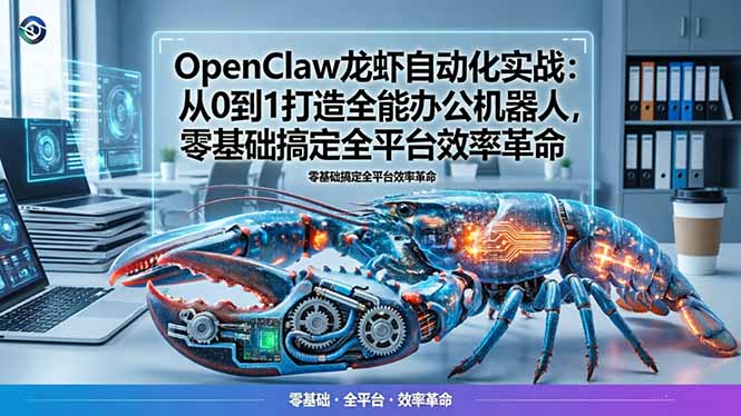 （17996期）OpenClaw龙虾自动化实战：从0到1打造全能办公机器人，零基础搞定全平台效率革命-翌晨科技网