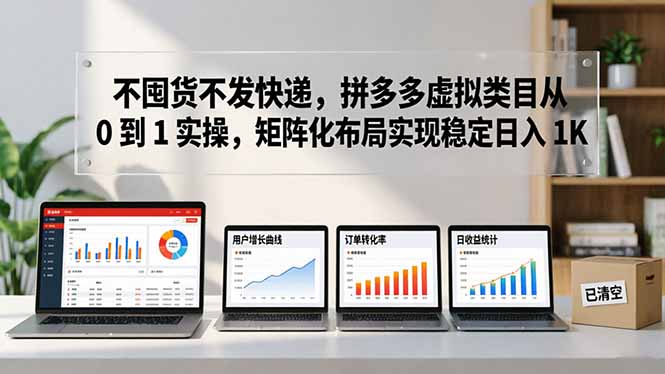 （17989期）不囤货不发快递，拼多多虚拟类目从 0 到 1 实操，矩阵化布局实现稳定日入 1K-翌晨科技网