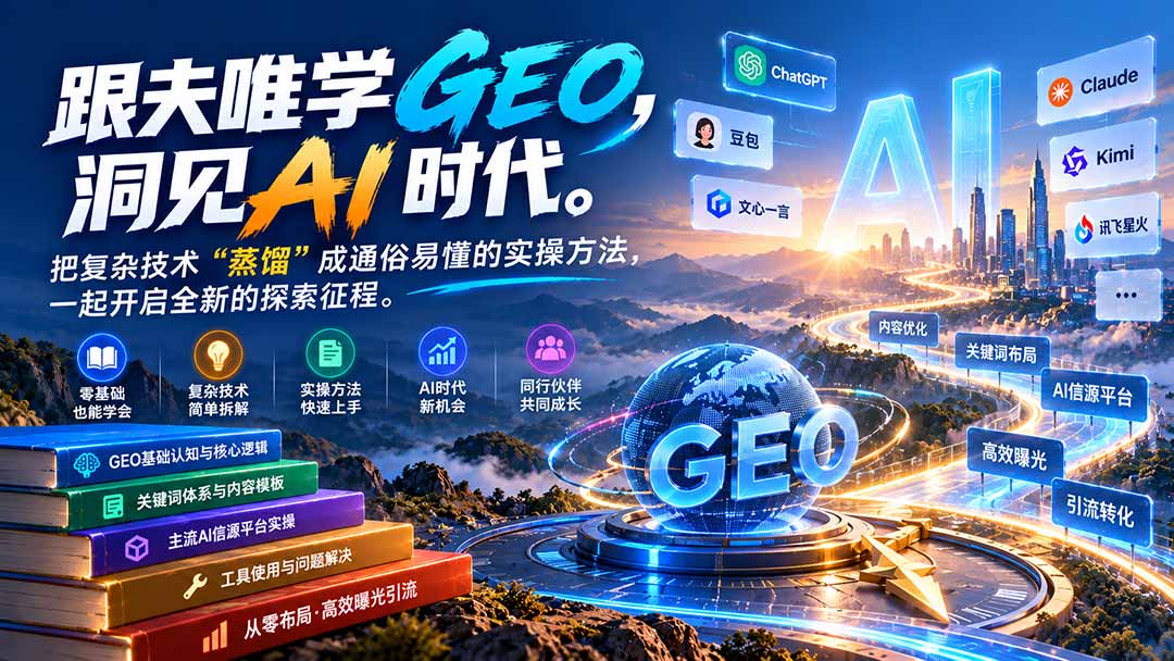 （21257期）跟夫唯学GEO-更新1030，洞见AI时代。把复杂技术 “蒸馏” 成通俗易懂的实操方法，一起开启全新的探索征程-翌晨科技网
