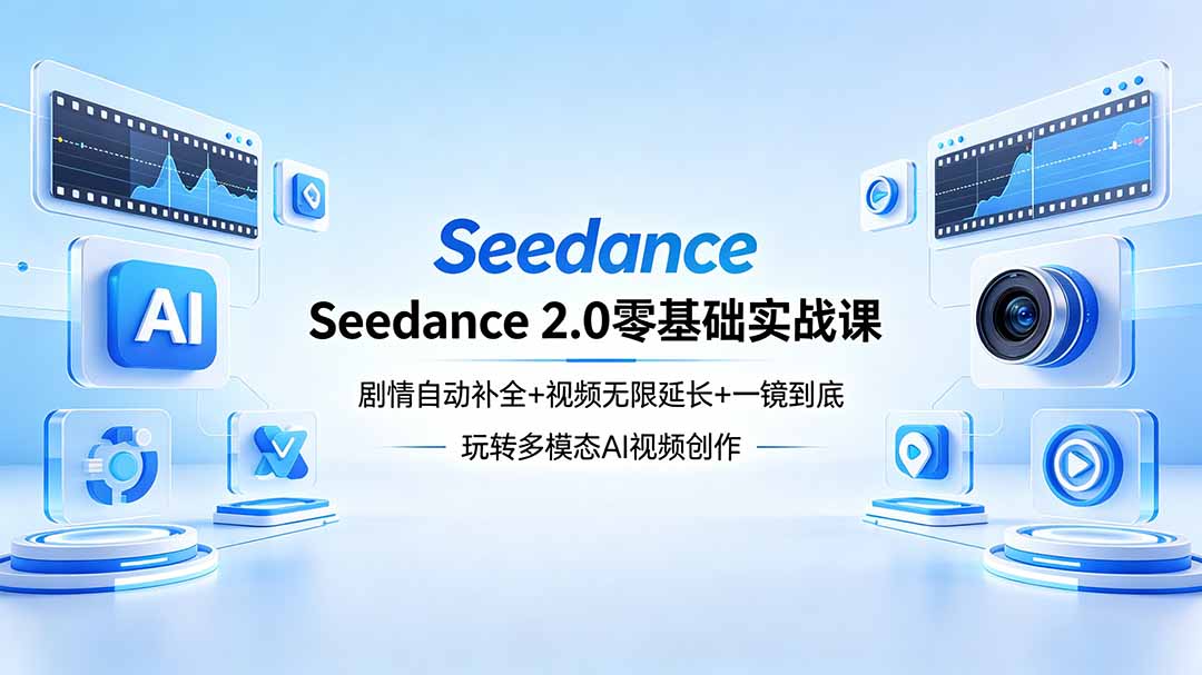 （18312期）Seedance 2.0零基础实战课：剧情自动补全+视频无限延长+一镜到底：玩转多模态AI视频创作-翌晨科技网