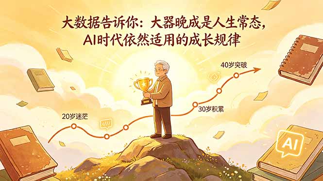 （18288期）付费文章：大数据告诉你：大器晚成是人生常态，AI 时代依然适用的成长规律-翌晨科技网