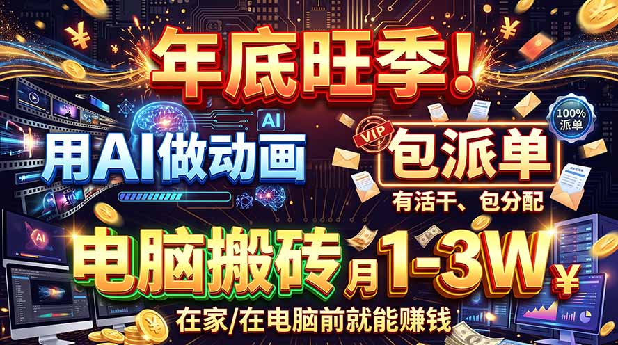 (20974期)AI代做动画,旺季捡钱!一单500-1000+,提供做单渠道,新手可做!-翌晨科技网