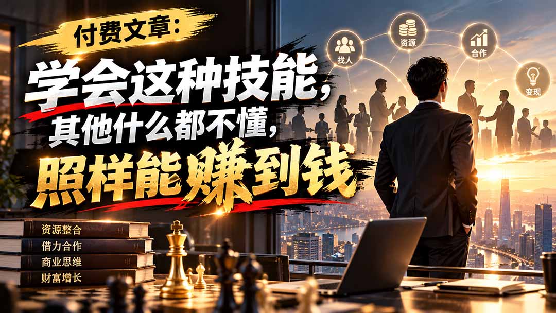 （20920期）付费文章：学会这种技能，其他什么都不懂，照样能賺到钱-翌晨科技网