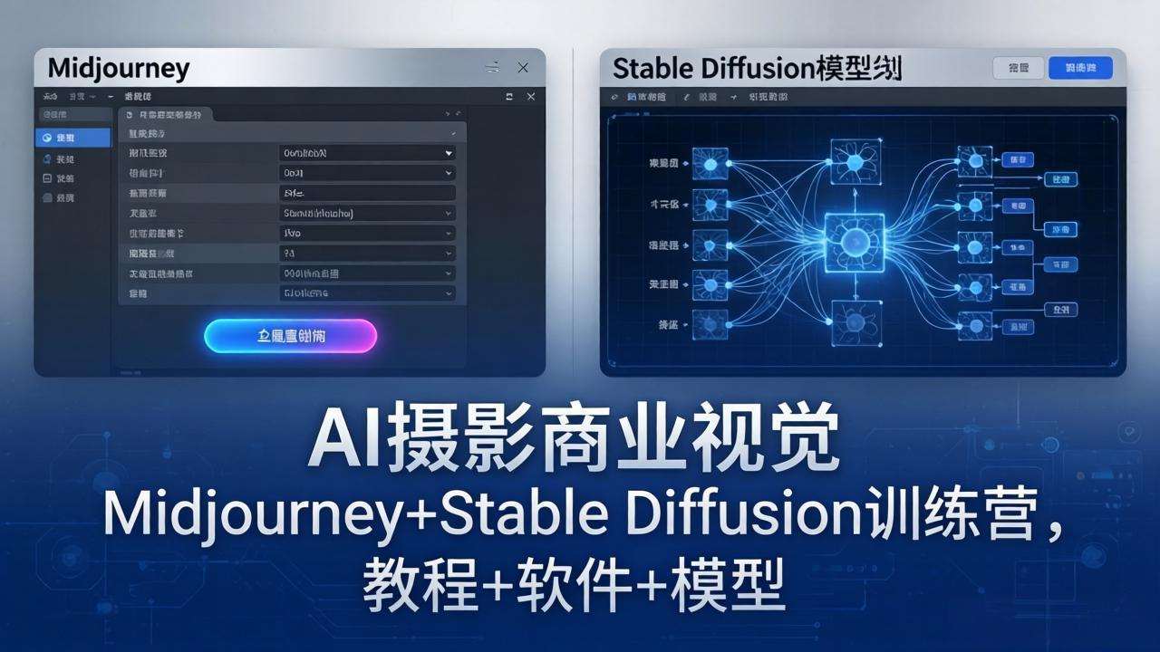 （18271期）AI摄影商业视觉Midjourney+Stable Diffusion训练营，教程+软件+模型-翌晨科技网