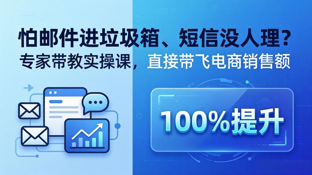 （18234期）怕邮件进垃圾箱、短信没人理？专家带教实操课，直接带飞电商销售额【原创双语字幕】-翌晨科技网
