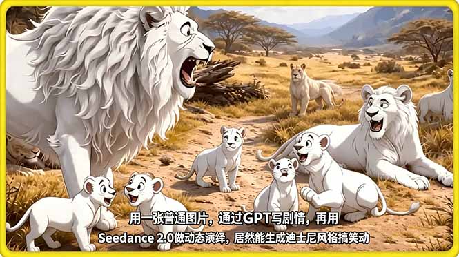 （18137期）用一张普通图片，通过GPT写剧情，再用Seedance 2.0做动态演绎，居然能生成迪士尼风格搞笑动画-翌晨科技网