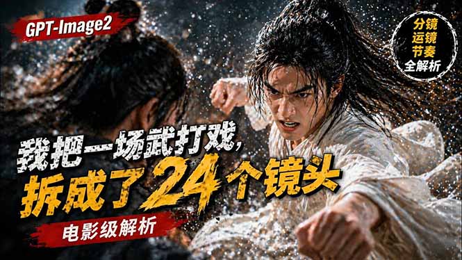（18212期）用GPT-Image2，把一段武打对决拆成24个连续镜头，从人物建立、动作衔接、运镜节奏，到情绪爆发-翌晨科技网