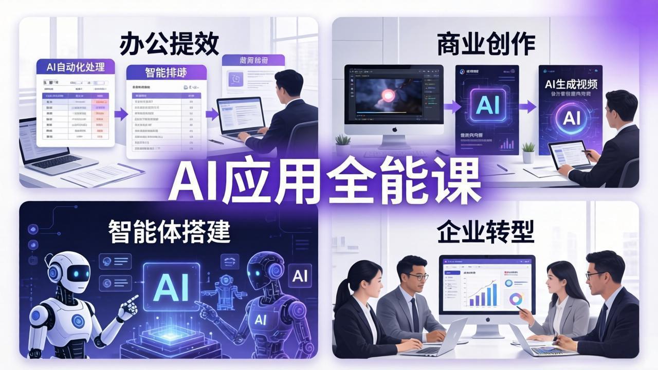 （18042期）AIGC 应用师全能课-更新：办公提效、商业创作、智能体搭建、企业转型，一站式学会AI应用-翌晨科技网
