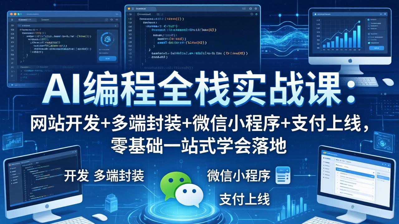 （18049期）AI编程全栈实战课：网站开发+多端封装+微信小程序+支付上线，零基础一站式学会落地-翌晨科技网