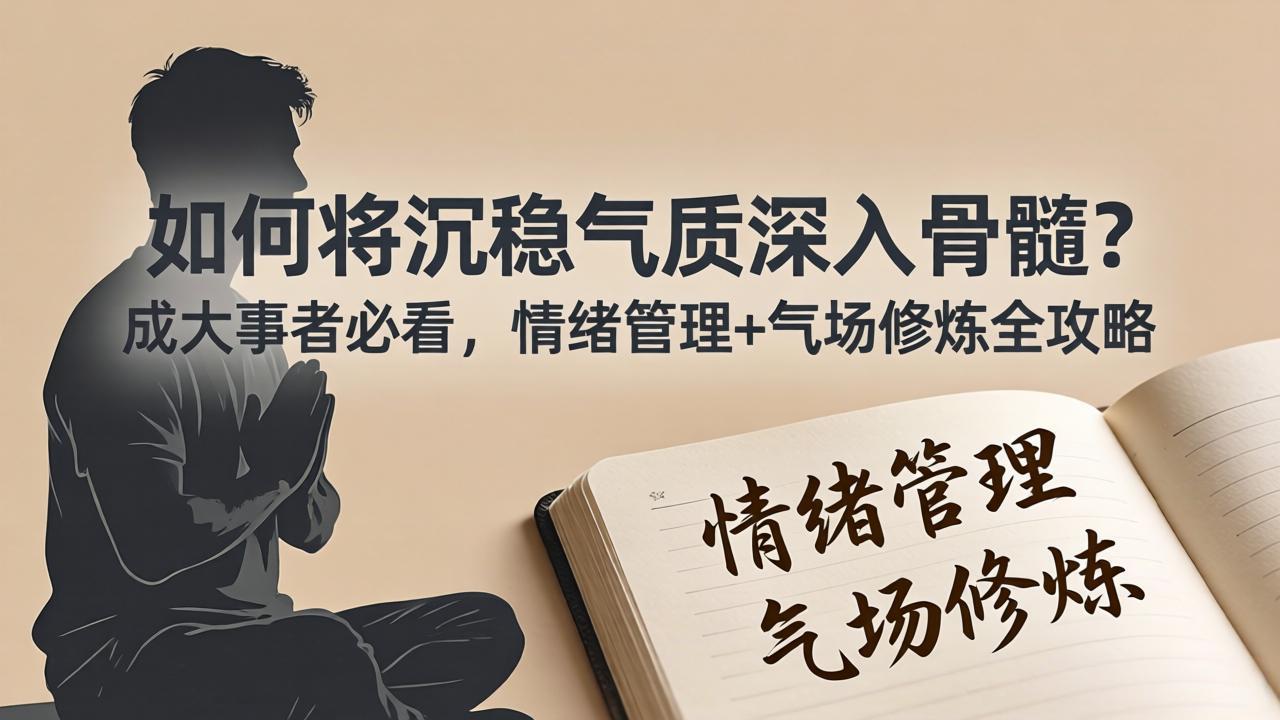 （18058期）付费文章：如何将沉稳气质深入骨髓？成大事者必看，情绪管理+气场修炼全攻略-翌晨科技网